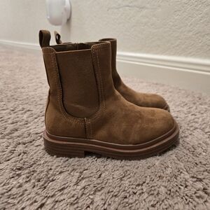 Girls Brown Suede Chelsea Boots